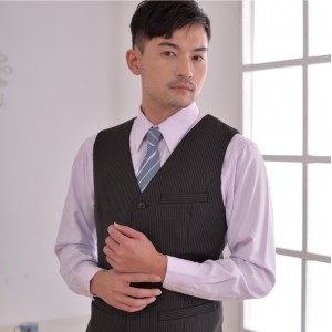 M-981B 黑色條紋男西裝背心